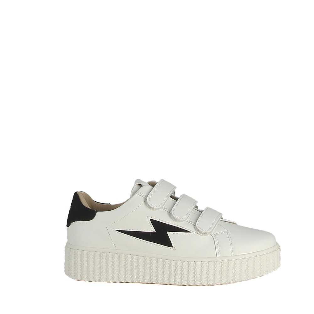 Baskets Basses Vanessa Wu Vicky - Style Plateforme 3.5 Cm - Dessus Cuir Et Textile - Fermeture Lacets