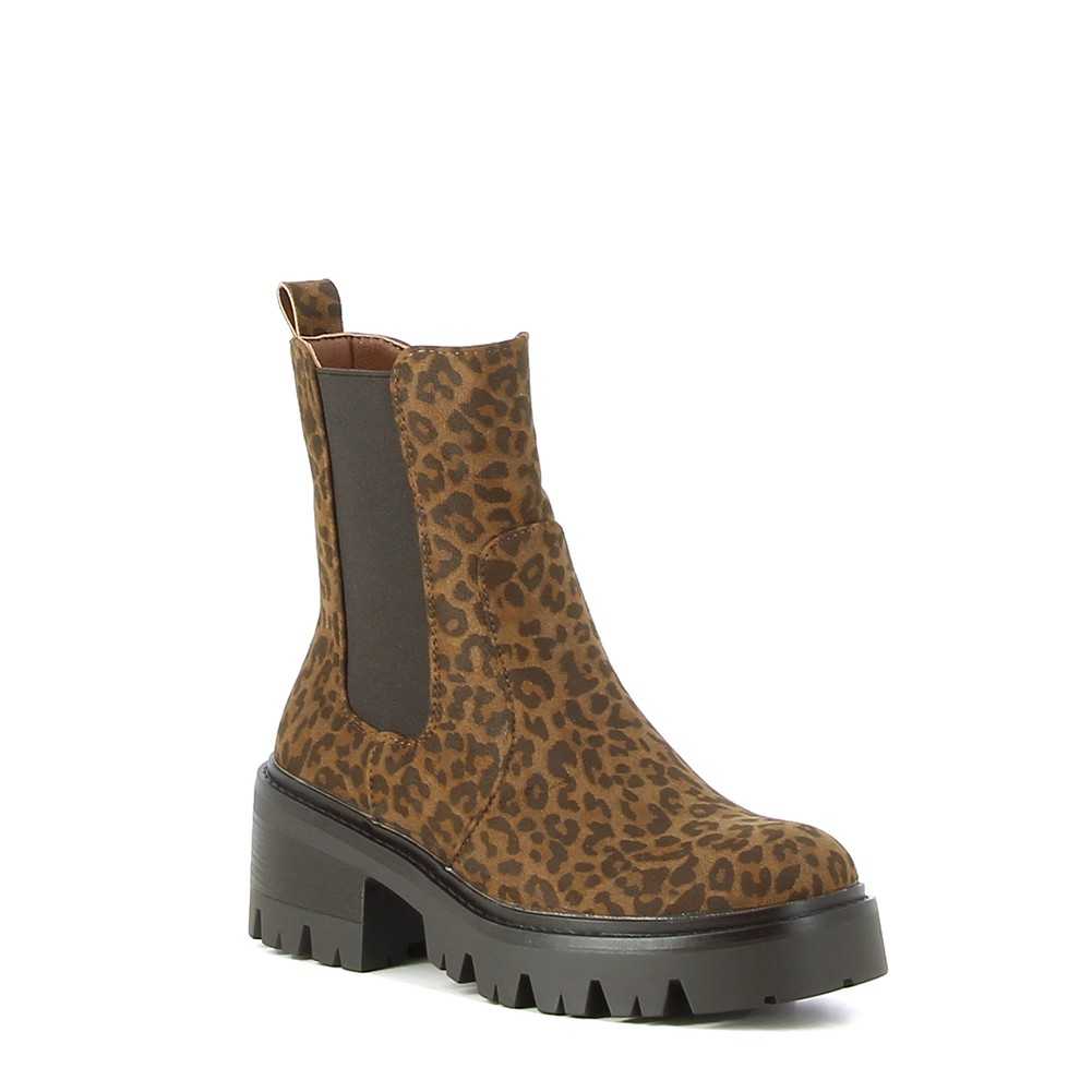 Bottines Esprit Tylee - Motif Léopard, Taille 8/8.5, Neuves Sans Boîte
