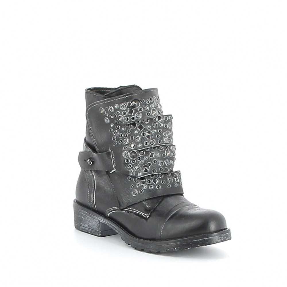 Boots cuir à lacets avec sangle amovible Boots cuir à lacets avec sangle amovible